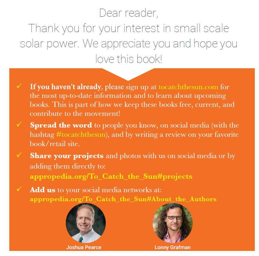 To Catch the Sun - An Inspiring DIY book about solar energy - 1