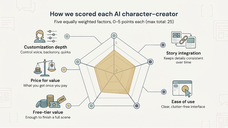 2. AI Character-creator scroing