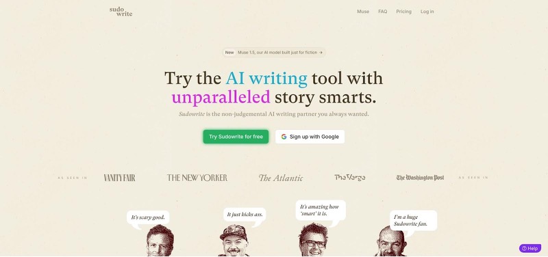 6. Sudowrite Story Engine character worksheet interface screenshot