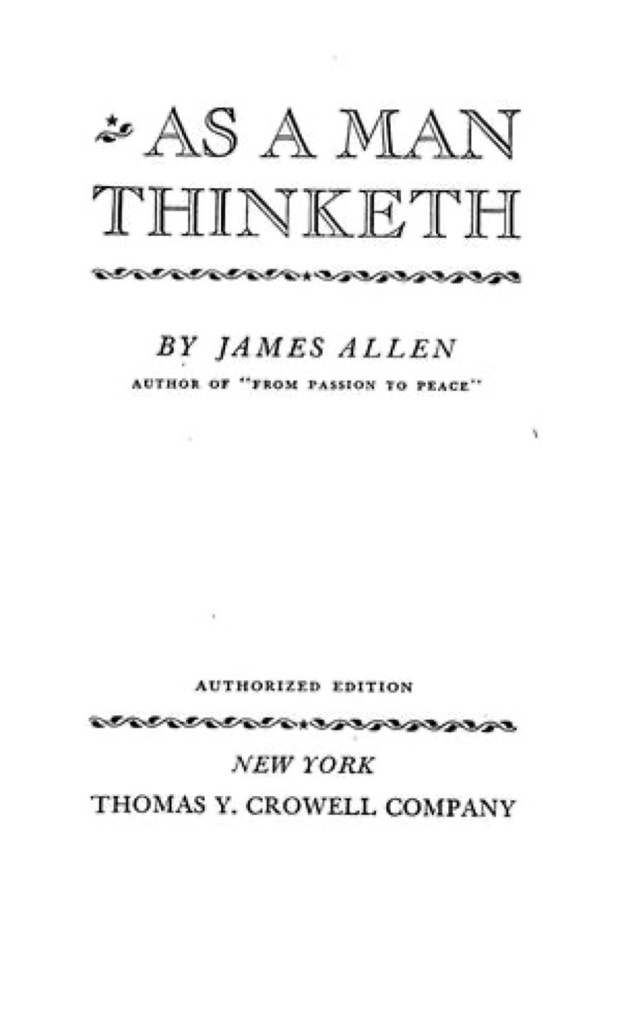 As A Man Thinketh by James Allen