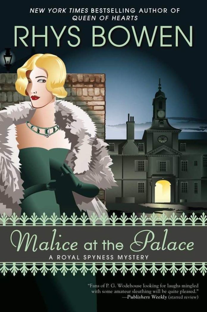 Malice at the Palace by Rhys Bowen book cover