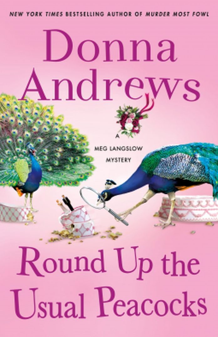 Round Up the Usual Peacocks by Donna Andrews book cover